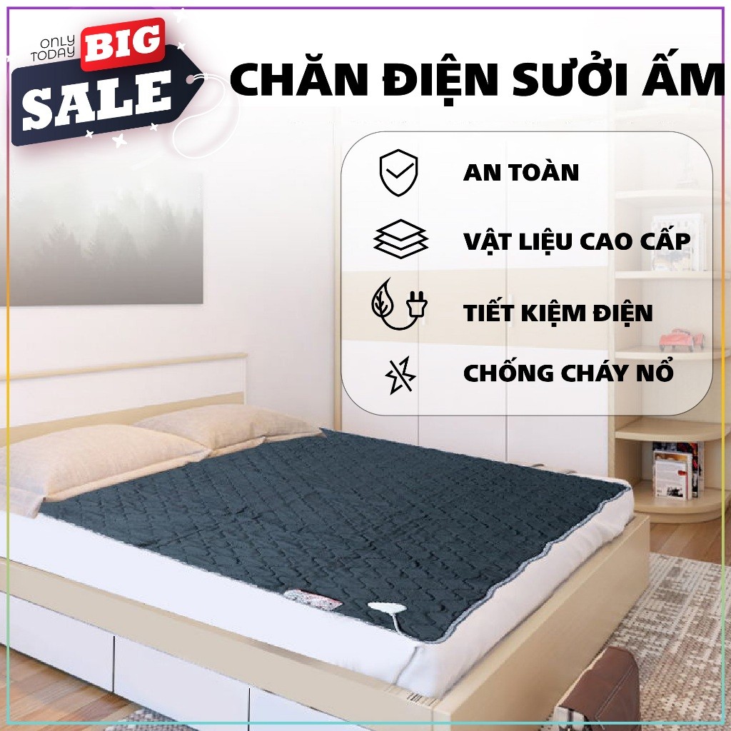 Chăn Điện Hokko Sưởi Ấm Đông Y, Đệm Sưởi Điều Hòa Oga - Hẹn Giờ - Điều Chỉnh Nhiệt Độ - An Toàn Cho Người Lớn - Trẻ Nhỏ