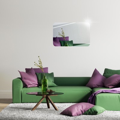 Gương dán tường 3D siêu rõ nét kích thước 42 x 27