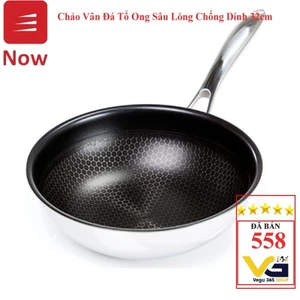 Chảo Vân Đá Tổ Ong Sâu Lòng - Chảo Xào Cỡ Lớn 32cm