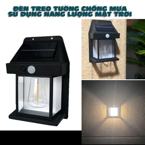 Đèn treo tường - đen led năng lượng mặt trời cao cấp