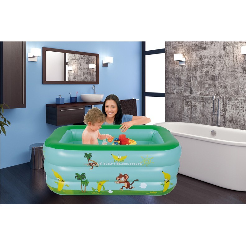 Freeship - Bể bơi phao 3 tầng 1m5 TẶNG BƠM ĐIỆN 150x110x50cm