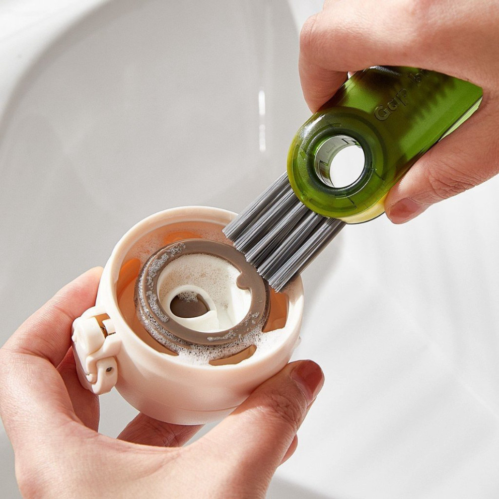 Bàn Chải Vệ Sinh, Cọ Rửa Bình, Cốc, Ly 3in1 - Cọ Rửa Ly, Cốc Đa Năng