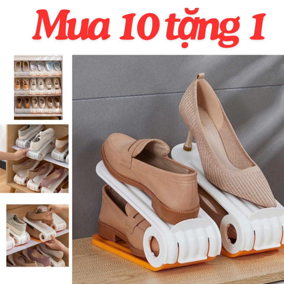 [Mua 10 Tặng 1] Combo 10 Khay đựng Giày 4 Nấc Điều Chỉnh Cao Cấp Siêu Dày, Kệ Đỡ Giày Thông Minh Cao Cấp Tiết Kiệm