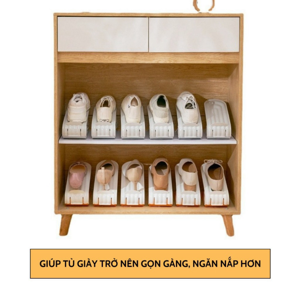 [Mua 10 Tặng 1] Combo 10 Khay đựng Giày 4 Nấc Điều Chỉnh Cao Cấp Siêu Dày, Kệ Đỡ Giày Thông Minh Cao Cấp Tiết Kiệm