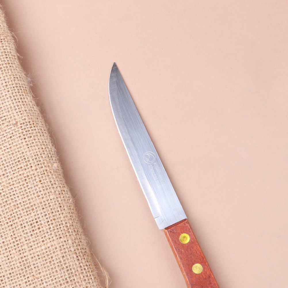 Dao Gọt Vỏ, Cắt Tỉa Trái Cây Siêu Bén 19cm - Dao Gọt Trái Cây Siêu Bén Cán Gỗ