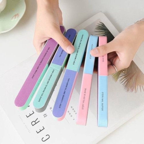 Combo 2 Dũa Móng Tay 6 Mặt Chà Nhám và Đánh Bóng An Toàn Tiện Lợi