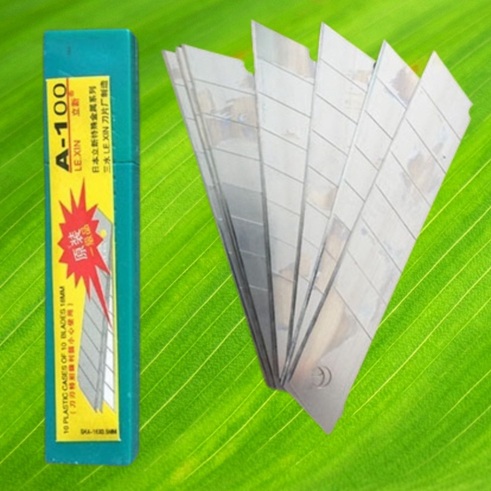 Combo 10 Lưỡi Dao Rọc Giấy Loại Lớn + Dao Rọc Giấy, Cắt Giấy Loại Lớn