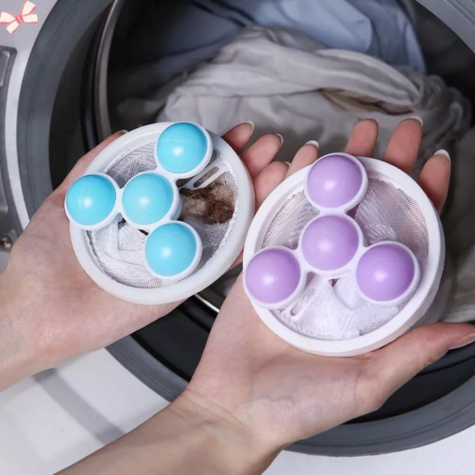 Combo 2 Phao Lọc Cặn Bẩn Máy Giặt Thông Minh Tiện Lợi, Túi Lọc Rác Loại Bỏ Sợi Tóc Bụi Bẩn Vệ Sinh Lồng Máy Giặt