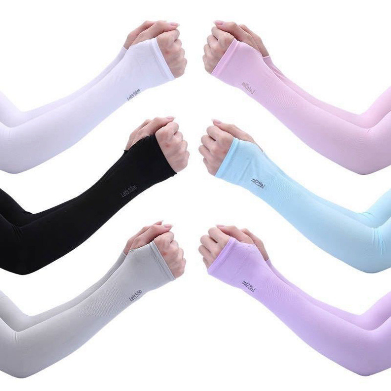 Găng Tay Chống Nắng Xỏ Ngón Kiểu Hàn Quốc (1 Đôi) - Bao Tay Đi Phượt, Chơi Thể Thao Co Giãn Chống Tia UV