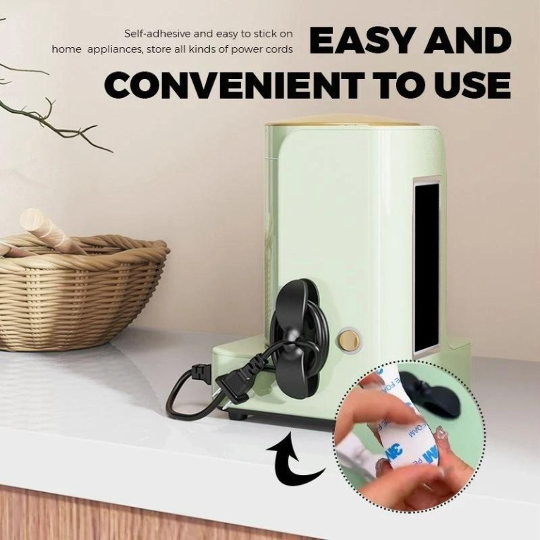 Combo 3 Dây Silicone Quấn Dây Cáp Sạc Tự Dính Đa Năng Cho Nhà Bếp Kẹp Cuốn Gọn Dây Các Thiết Bị Điện