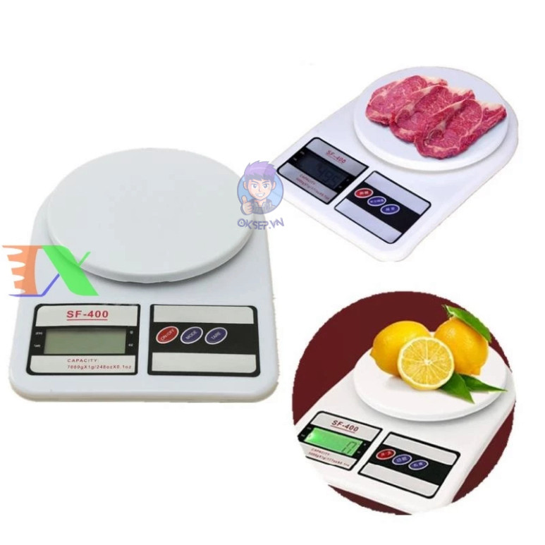 [Tặng kèm pin] Cân Điện Tử Nhà Bếp 5Kg SF-400 Cân Tiểu Ly 5kg Electronic SF-400 Cân Điện Tử Để Bàn Mini Chính Xác OKSEP