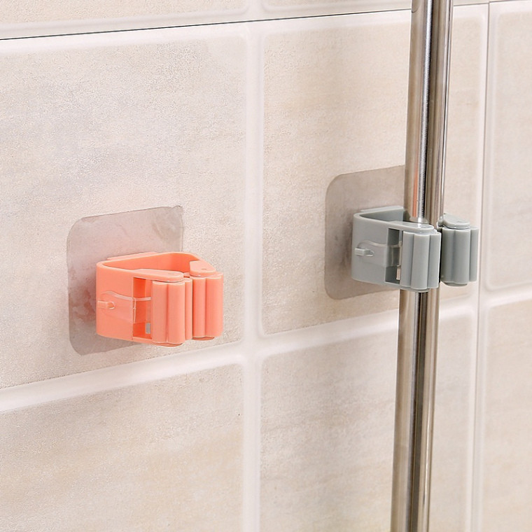 Combo 3 Móc Dán Tường Kẹp Giữ Cây Lau Nhà Móc Treo Chổi, Treo Ô Kẹp Treo Dụng Cụ Kẹp Treo Đồ Gia Dụng Dán Tường
