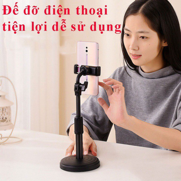 Giá Đỡ Điện Thoại Để Bàn DC-01, Kẹp Chống Lưng 360 Đế Chân Tròn Để Bàn, Giá Đỡ Tiện Lợi Đa Năng DC-01