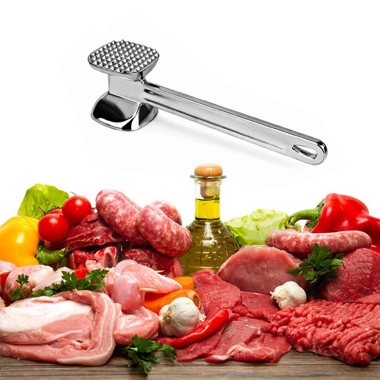 Cây Búa Dần Mềm Thịt 2 Đầu Bằng Thép Không Rỉ - Dụng Cụ Châm Thịt, Xâm Thịt, Xăm Thịt, Làm Mềm Thịt