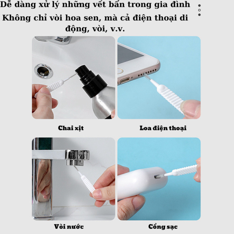 Bộ 10 Dụng Cụ Vệ Sinh Làm Sạch Lỗ Thoát Nước Vòi Sen, Lỗ Cắm Tai Nghe - Cọ Vệ Sinh Bảo Dưỡng Tai Nghe, Vòi Sen