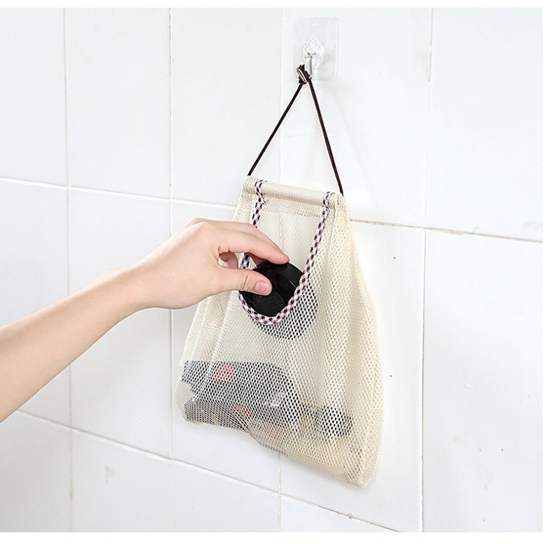 Giỏ Đựng Hành, Tỏi, Ớt Treo Tường Nhà Bếp - Túi Lưới Treo Tường Đựng Rau Củ Quả