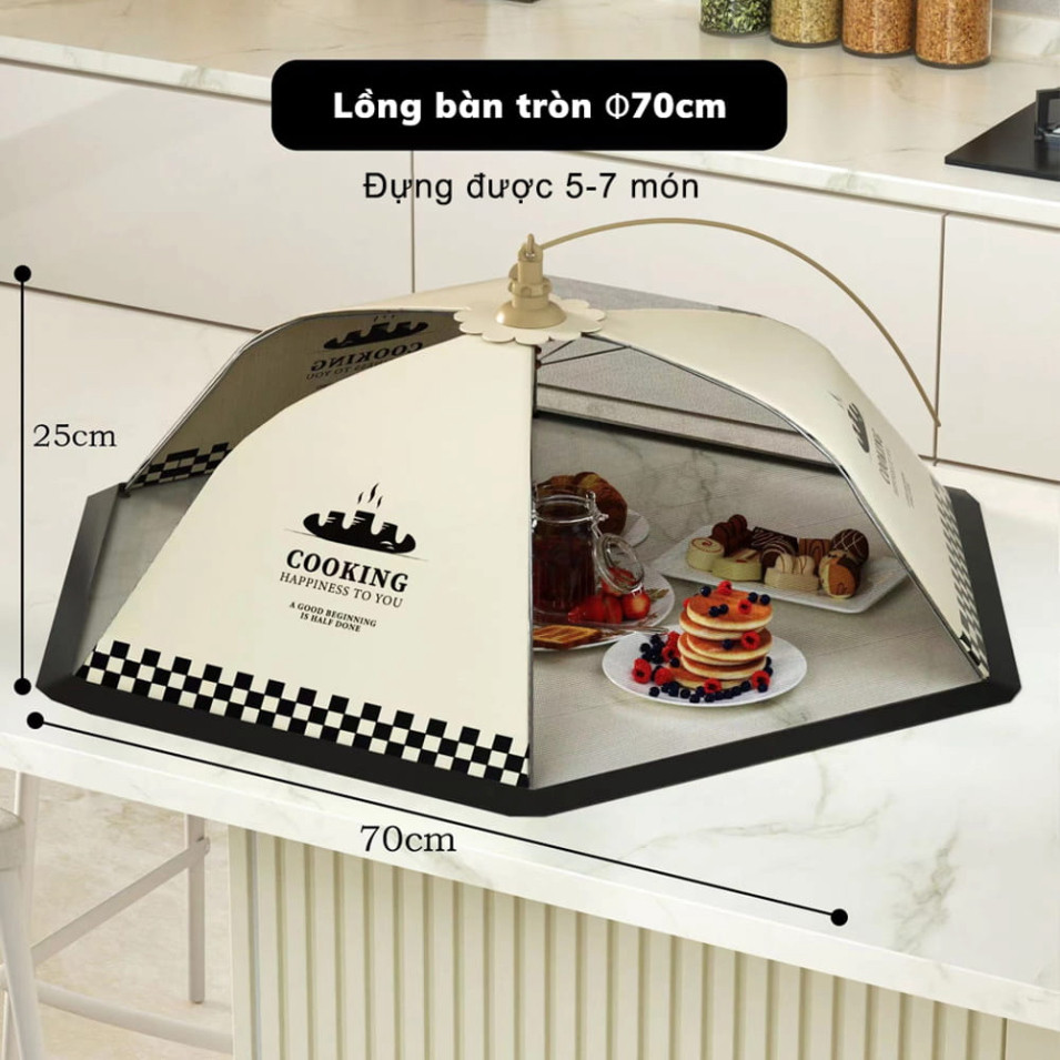 Lồng Bàn Gấp Gọn Đậy Thức Ăn - Lồng Bàn Đậy Thức Ăn Chống Côn Trùng Chống Bụi Cỡ Lớn ÓKSEP