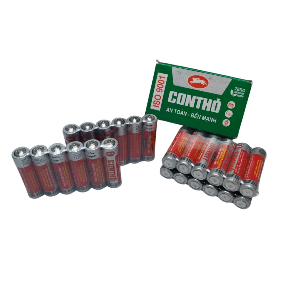 Hộp 24 Viên Pin AA Con Thỏ (Pin Lớn) Dùng Cho Đồ Chơi, Chuột Máy Tính, Đồng Hồ Treo Tường, Máy Đo Huyết Áp