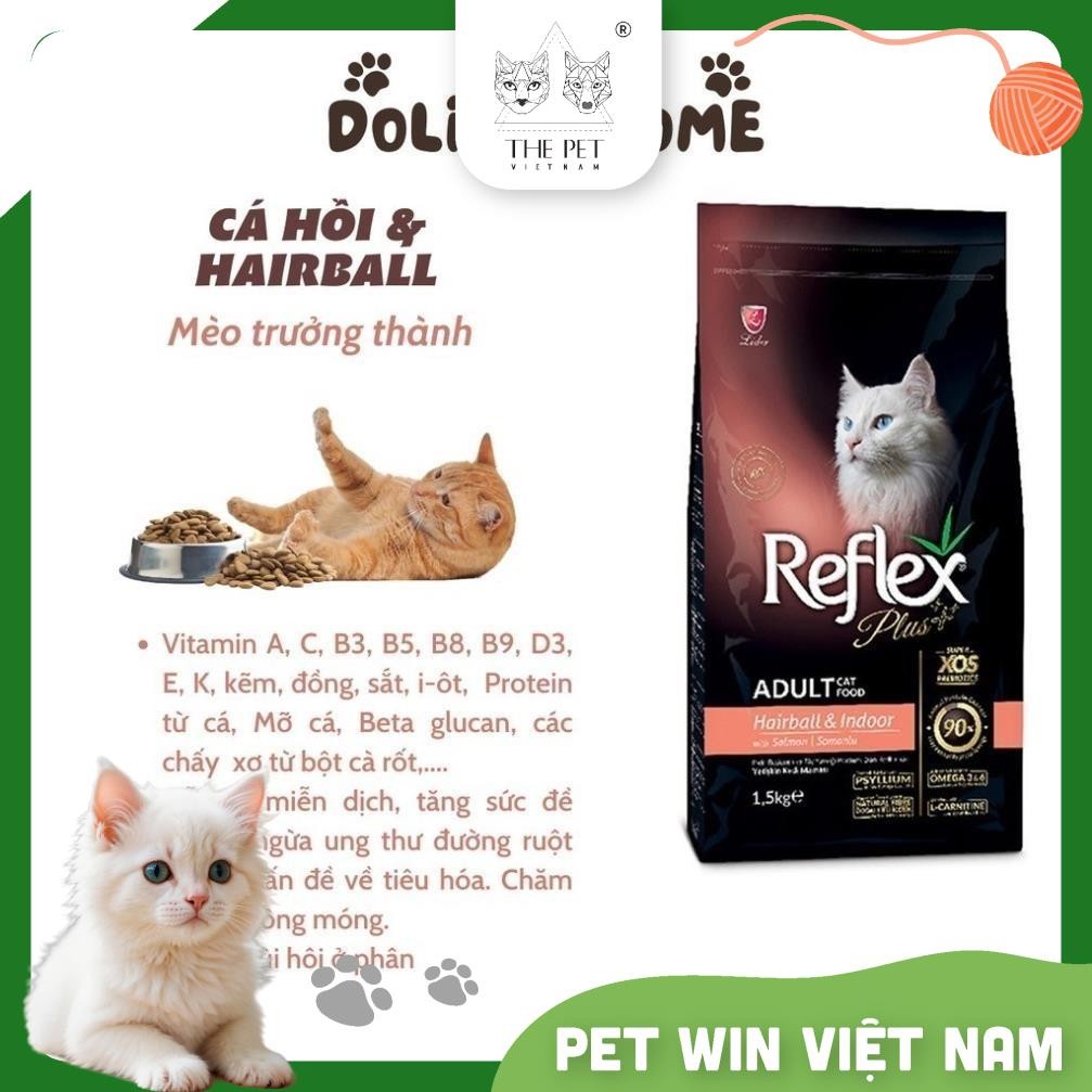 Thức ăn cho mèo hạt Reflex, thức ăn cho mèo dạng hạt, gói 1,5kg [TÚI ...