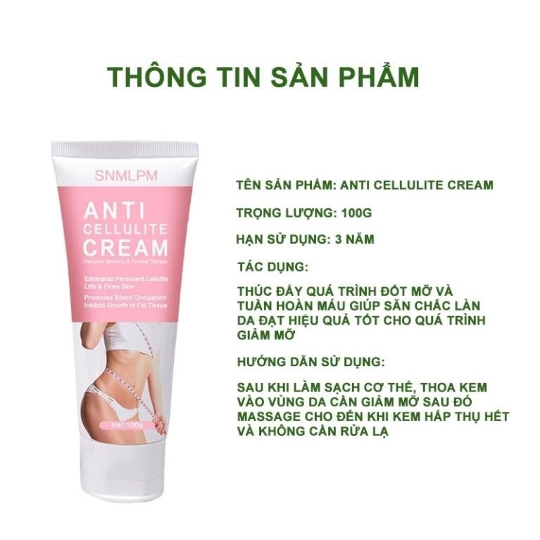 Kem tan mỡ SLIM 250ml giảm béo giảm mỡ bụng toàn thân nhanh chóng hiệu quả không gây nóng rát H06