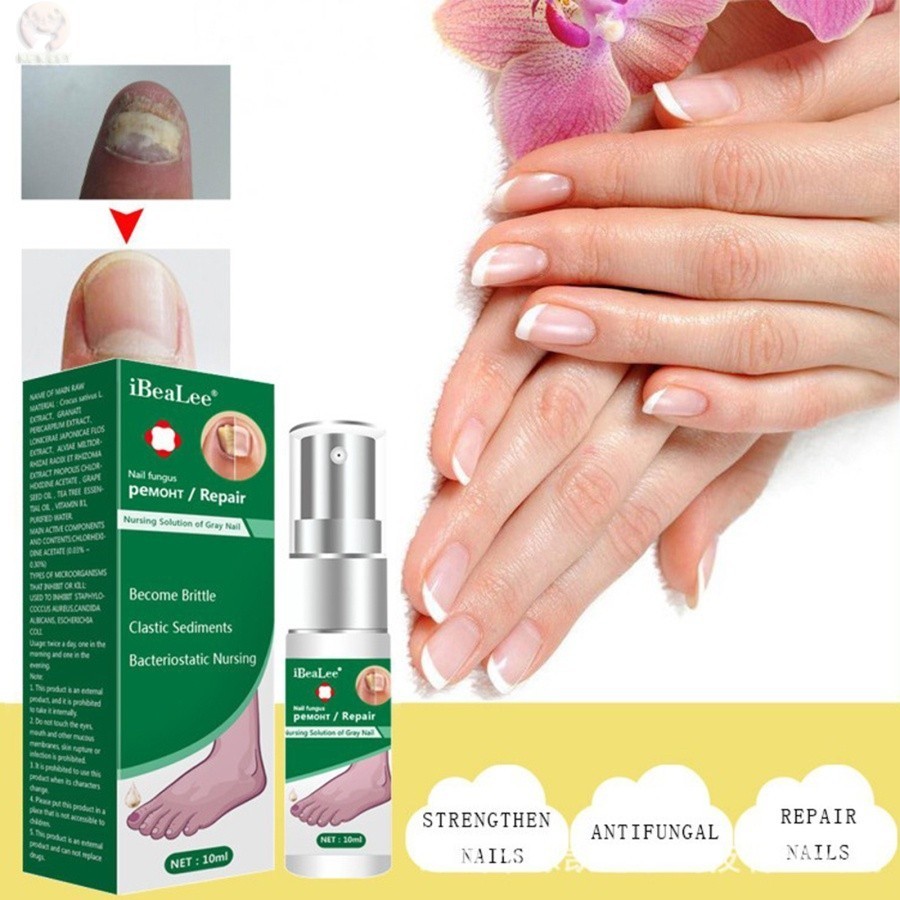 Xịt nấm móng tay chân iBeaLee 10ml Serum ngừa nấm móng tay chân dưỡng móng kháng khuẩn H07