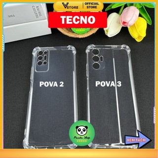 Ốp lưng TECNO POVA 2/ 3 Bảo Vệ Cam, Chống Sốc, Trong Suốt, Silicon Vstore