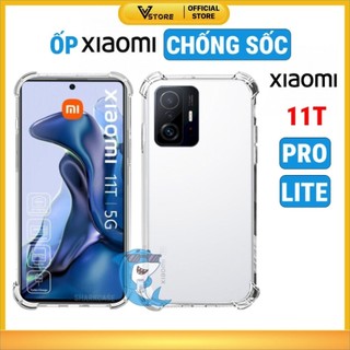 ốp lưng xiaomi 11t / 11t pro / 11 lite 5g trong suốt silicon chống sốc viền vuông bảo vệ cam