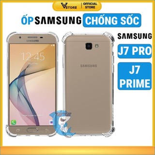 ốp lưng samsung j7 prime, j7 pro dẻo trong suốt silicon cao cấp chống sốc va đập bảo vệ điện thoại Vstore