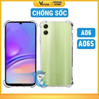 Ốp lưng samsung A06, A06s chống sốc silicon dẻo trong | Vỏ điện thoại SS galaxy bảo vệ camera toàn diện Vstore