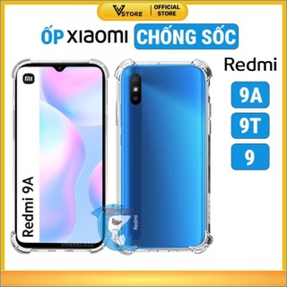 ốp lưng redmi 9a, 9t, 9 nhựa dẻo trong suốt silicon cao cấp chống sốc viền vuông bảo vệ cam đt Vstoer