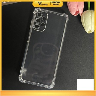 ốp lưng samsung a13, a23 nhựa dẻo trong suốt silicon cao cấp chống sốc va đập cạnh vuông bảo vệ Vstore