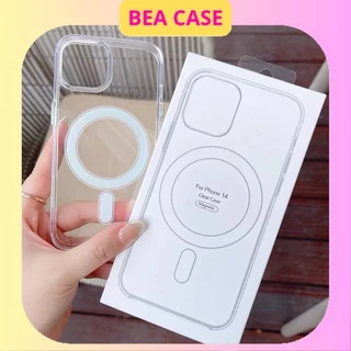 Ốp điện thoại trong suốt hỗ trợ sạc từ tính cho iphone (đóng hộp)7plus/8plus/xr/xsmax/11/12/13/14/15/16/pro/plus/promax