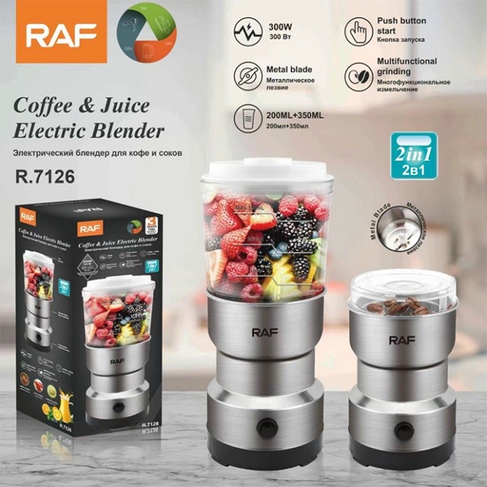 Máy xay hạt khô RAF 300W xay thảo dược, gia vị siêu mịn tặng cối xay sinh tố
