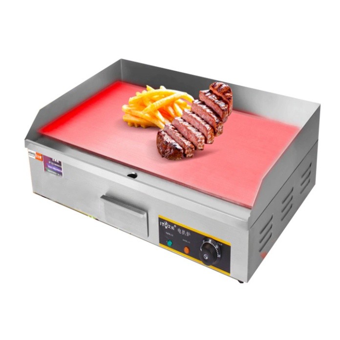 Bếp chiên teppanyaki mặt phẳng 3000W kiểm soát nhiệt độ chính xác, chống dính tốt