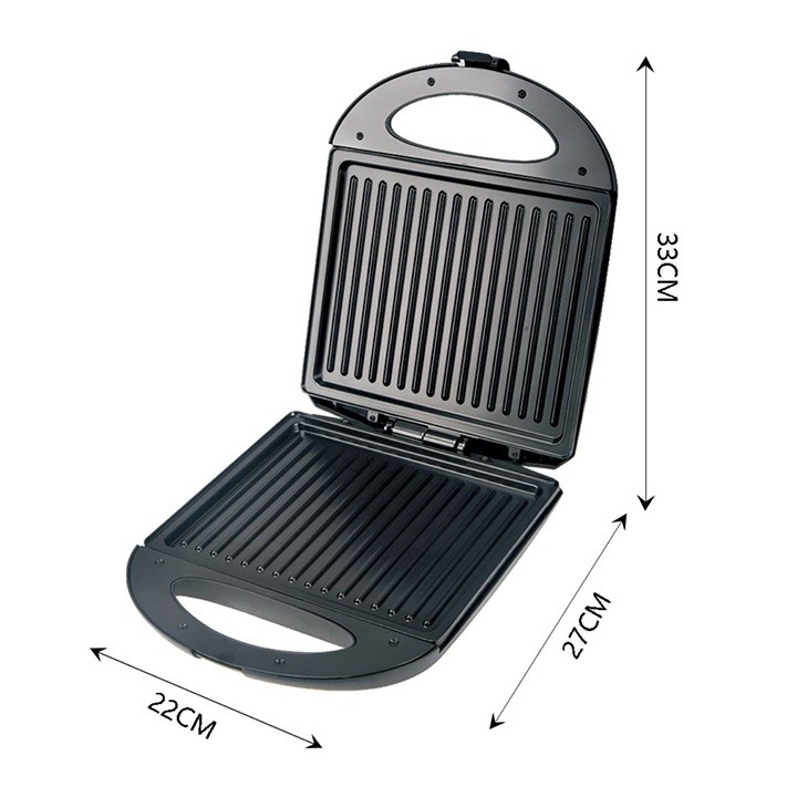Máy ép bánh mì RAF 1400W làm nóng nhanh, bánh chín đều 2 mặt