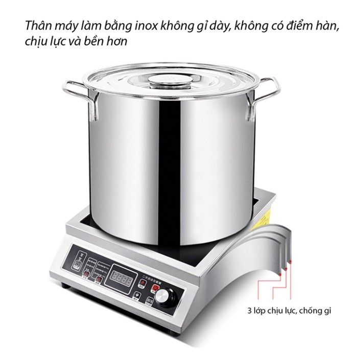 Bếp điện từ công nghiệp 3500W đa năng sử dụng cho gia đình và hàng quán