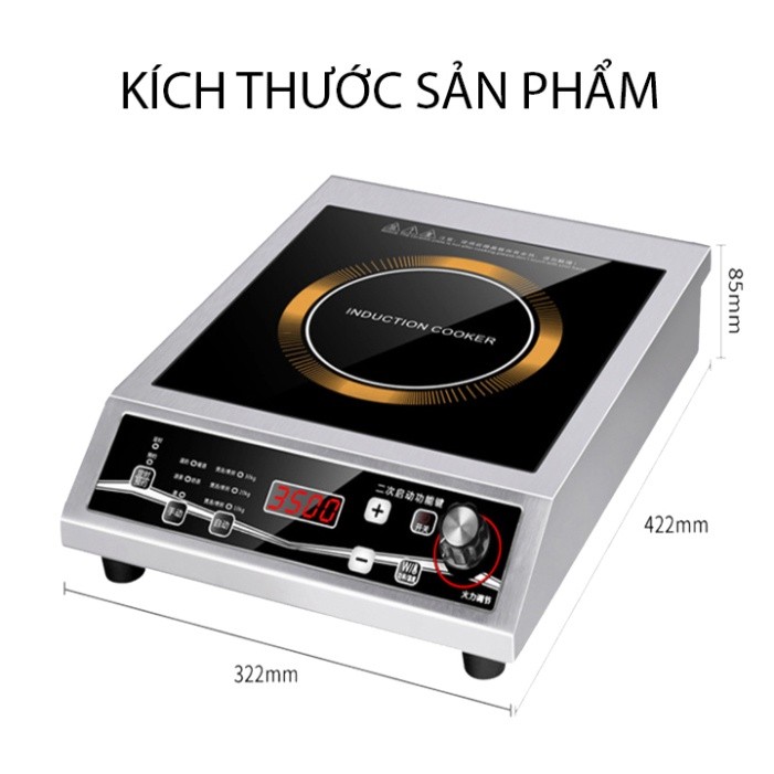 Bếp điện từ công nghiệp 3500W đa năng sử dụng cho gia đình và hàng quán