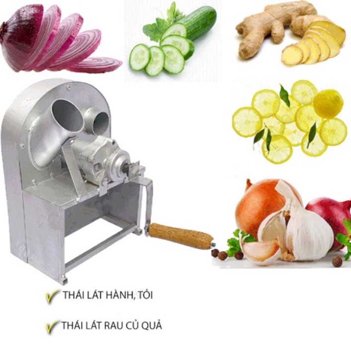 Máy thái lát rau của quả quay tay chất liệu dày dặn chắc chắn có nắp sau