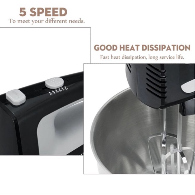 Máy đánh trứng DORON 400W dung tích 3.5L, tích hợp chế độ cầm tay