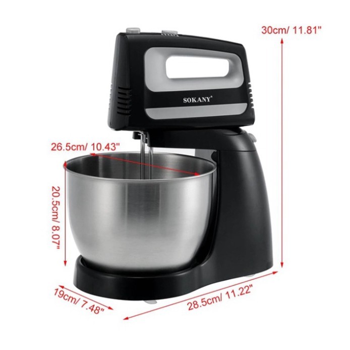 Máy đánh trứng DORON 400W dung tích 3.5L, tích hợp chế độ cầm tay