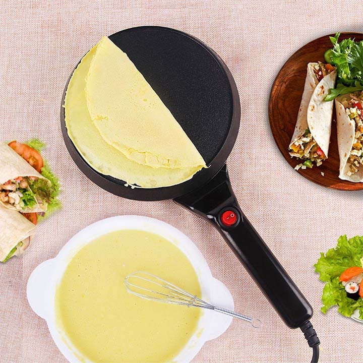 Máy làm bánh crepe 600W kiểm soát nhiệt độ chính xác, bánh thơm ngon