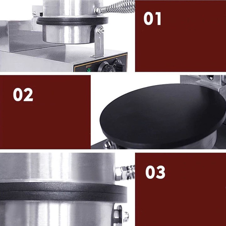 Máy làm bánh tráng công nghiệp 1300W làm nóng đều 2 mặt khuôn, bánh thơm ngon