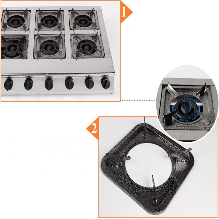 Bếp nấu mì cay bằng gas 6 họng làm mì cay, bánh xèo, cơm niêu