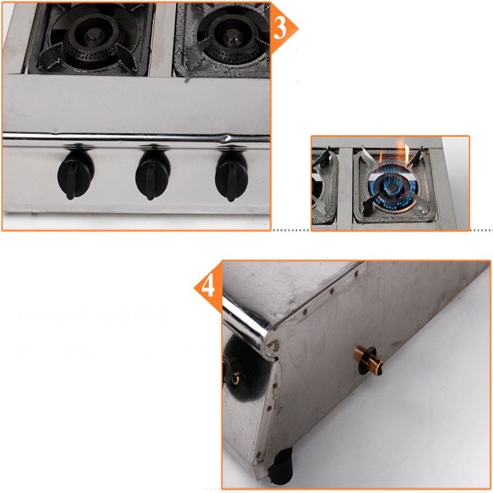 Bếp nấu mì cay bằng gas 6 họng làm mì cay, bánh xèo, cơm niêu
