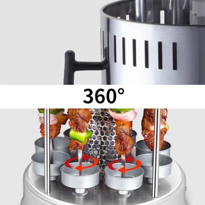 Bếp nướng hải sản DORON 2800W quay tự động 360 độ, thịt chín đều