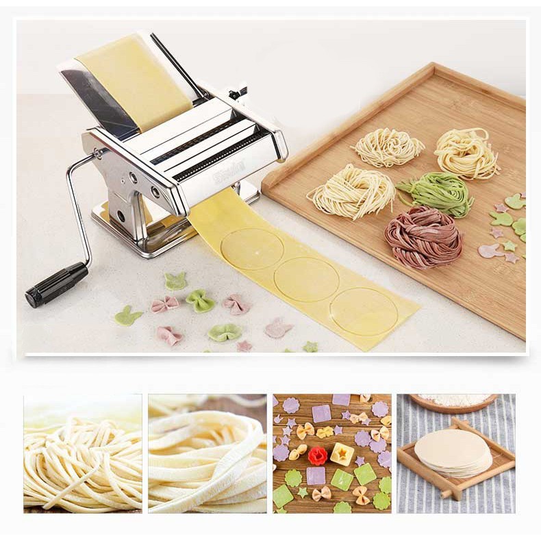 Máy cán mì 2 lưỡi dao chất liệu dày dặn chắc chắn