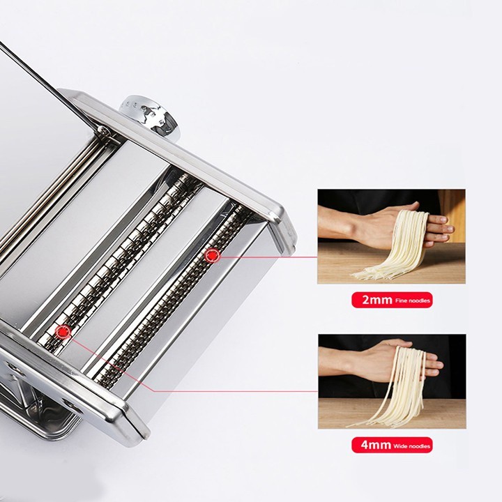 Máy cán mì 2 lưỡi dao chất liệu dày dặn chắc chắn