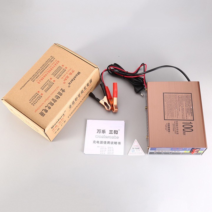 Sạc acquy 12v 100Ah sạc thông minh tự ngắt khi đầy