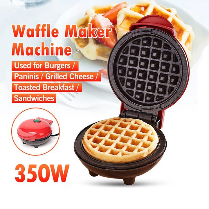 Máy làm bánh bông lan 350W làm nóng đều 2 mặt khuôn, bánh thơm ngon
