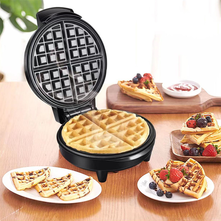 Máy làm bánh waffle, máy nướng bánh kẹp tổ ong RAF1200W làm nóng nhanh, bánh chín đều 2 mặt
